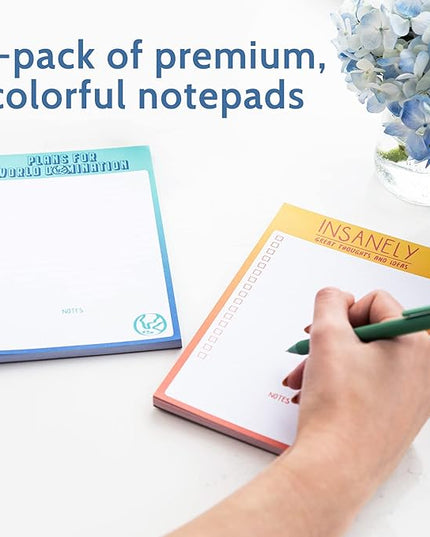 2 Funny To Do List Notepads - Set of Two 50 Sheet 5.5 x 8.5” Note Pads for Daily and Weekly Tasks, Planner Organizer, and Checklists - Fun Coworker Gifts, Humorous Office Supplies to Track Tasks