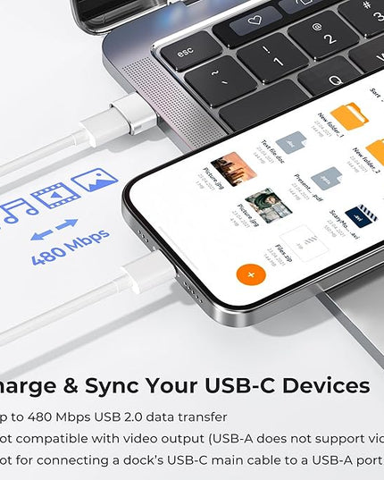 Basesailor USB to USB C Adapter,USBC Female to USB A Male Adapter,Type C Converter Charger for iPhone 17 Pro Max,16 15,Apple Watch iWatch S11 S10 SE,AirPods 3,iPad mini Air,Samsung Galaxy S25,White