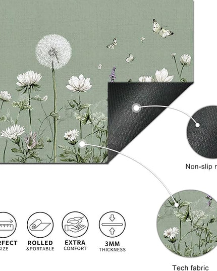Mouse Pad Gaming Mousepad 31.5 x 11.8 Inch Large Keyboard Desktop Mat XL Mouse Pad for Home and Office Desk Accessories with Botanical Meadow Butterfly Artwork Diatomite