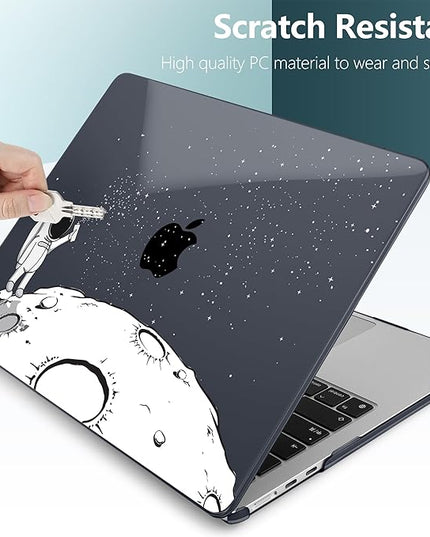 DONGKE for M4 MacBook Air 13.6 Inch Case 2025 2024 2023 2022 Model A3240 A3113 A2681 M3 M2 Chip, Plastic Hard Shell Case Cover with Touch ID for MacBook Air 13 Inch M4 - Astronaut