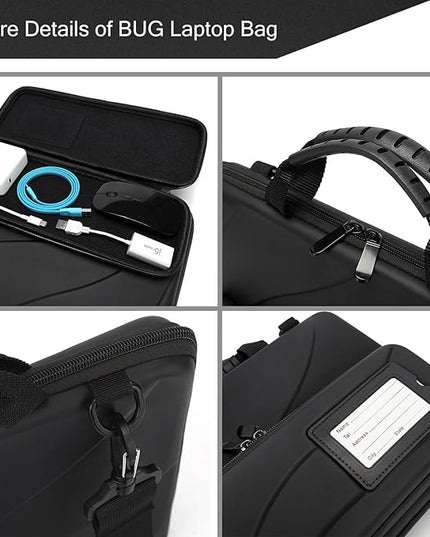 BUG 17.3 Inch Laptop Case Hard Shell, Protective Laptop Carrying Case with Stand for Heat Dissipation