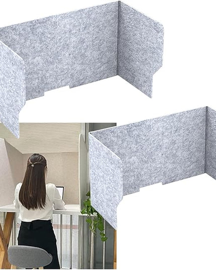 Portable Acoustic Desk Divider2 Pack Foldable Privacy Screens Adjustable Soundproof Panels for Desks Ideal School Classroom Office Use Enhances Focus and Comfort