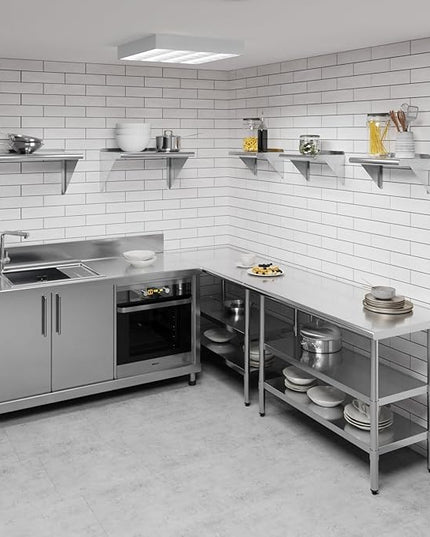 AmGood 10" X 16" Stainless Steel Wall Shelf | Metal Shelving | Garage, Laundry, Storage, Utility Room | Restaurant, Commercial Kitchen | NSF