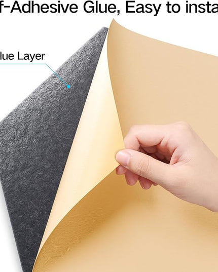18 Pack Self-Adhesive Acoustic Panels 12" X 10" X 0.4" - Sound Proof Foam Panels for Wall with High Density, Hexagon Design, Flame Resistant, Absorb Noise and Eliminate Echoes(Dark Gray)