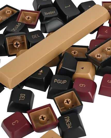 Guffercty kred 160 Keys CSA Keycap PBT Double-Shot Ball Shape Custom Keycaps Set with 6.25u/7u Spacebar for ANSI & ISO Layout Cherry MX Gateron Kailh Switches (CSA Red Warrior)