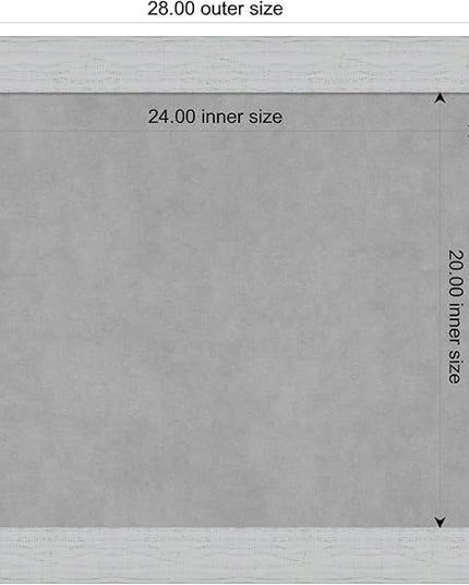 Amanti Art White Framed Magnetic Board 24x28 Medium Vision Board for use with Magnets, 100% Metal Sheet to Display Items as Office Decor or for Home Organization in mudroom, Kitchen or Kids Room