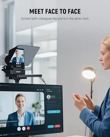 NEEWER Portable Desktop Mini Tripod + X11 2 in 1 Teleprompter 11 Inch with Monitor for Windows MacOS, Aluminum Alloy 20''/ 50cm Desk Stand with Ball Head for DSLR Camera Camcorder, Max Load 11 lb/5 kg