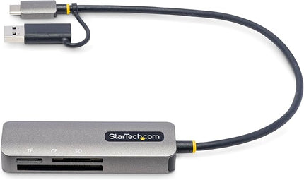 StarTech.com USB 3.0 Multi-Media Memory Card Reader, SD/microSD/CompactFlash, USB-C External Card Reader with USB-A Adapter