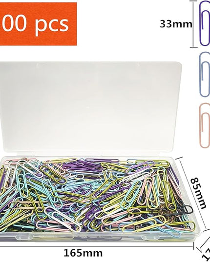 300 Pcs Paper Clips Medium Size PaperClips Assorted Colored for Clips Office Supplies Paperwork Office School and Personal Use