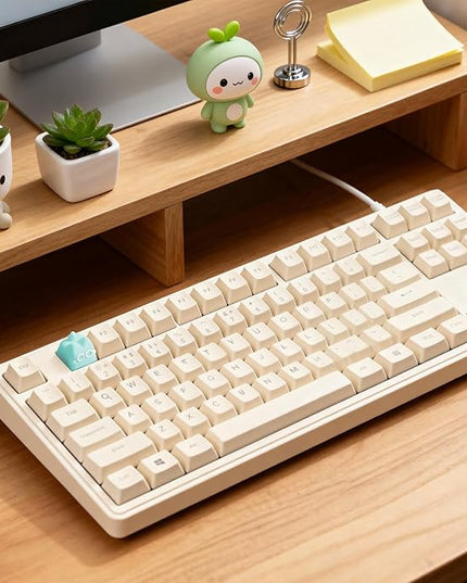 Artisan Keycaps, Cute Cat Custom Key Caps for MX Mechanical Keyboard, Resin Handmade 1U Replacement for Esc Arrow Keys (Green cat)