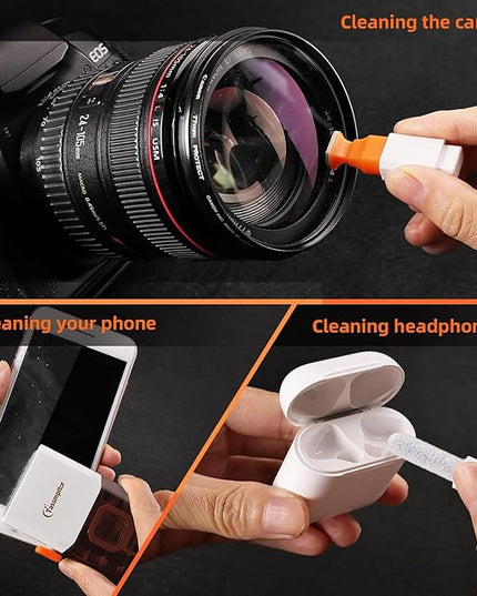Laptop Screen Keyboard Cleaner Kit, All in 1 Electronics Cleaning Tool for MacBook iPad iPhone Pro Cell Phone, Brush Tool for Tablet, Computer, PC Monitor,TV Camera Lens with Patent, Brown