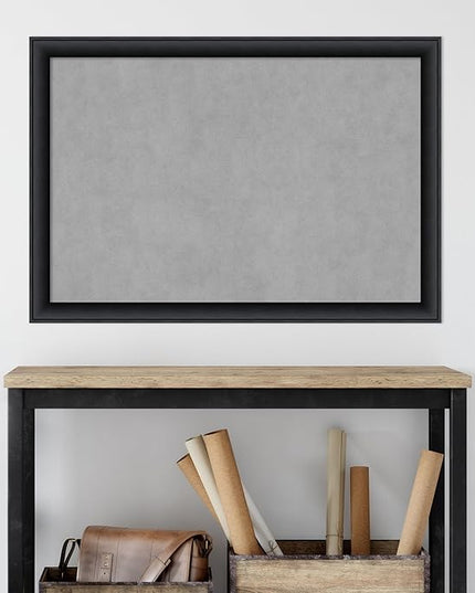 Amanti Art Black Framed Magnetic Board 27x39 Large Vision Board for use with Magnets, 100% Metal Sheet to Display Items as Office Decor or for Home Organization in mudroom, Kitchen or Kids Room