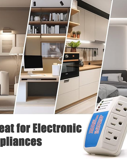 BSEED Surge Protector Power Strip Home Appliance, 3 Outlet Power Surge Protector, Voltage Protector Brownout Surge Refrigerator 1875 Watts, 120V, 15A, 2 Pack