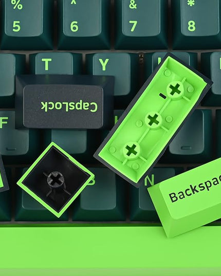 GTSP 166 Double Shot PBT Keycaps Keys Cherry Profile Night Runner for Cherry MX Switch Keyboards Mechanical(Sound Wave)