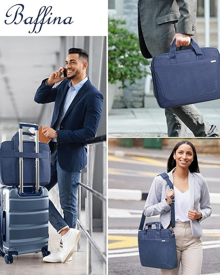 Laptop Shoulder Bag 15.6 16 17.3 Inch for Men Women,Waterproof Computer Carrying Case Messenger Bag Briefcase Work