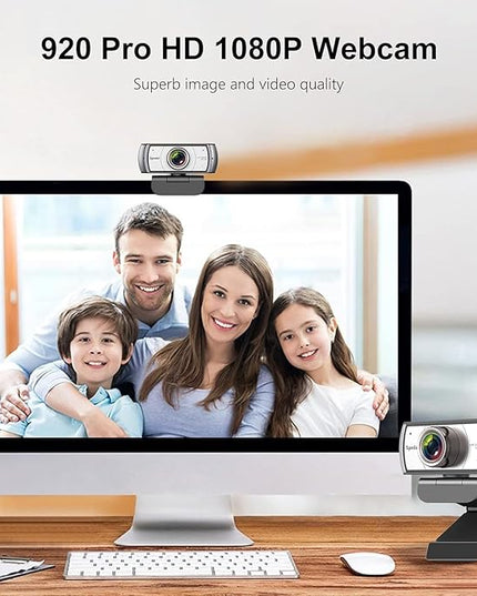 Wide Angle Webcam,120 Degree Large View Spedal 920 Pro Video Conference Camera, Full HD 1080P Live Streaming Web Cam with Built-in Microphone, USB Webcam for Mac, PC, Laptop and Desktop