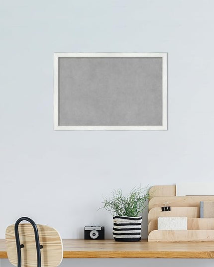 Amanti Art White Framed Magnetic Board 13x19 Small Vision Board for use with Magnets, 100% Metal Sheet to Display Items as Office Decor or for Home Organization in mudroom, Kitchen or Kids Room