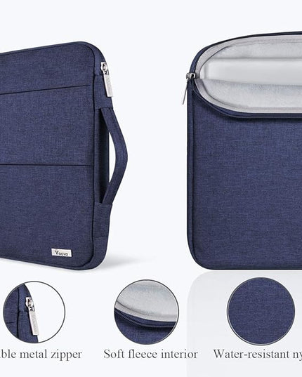 Voova 13 13.6 Inch Laptop Sleeve Case Compatible with MacBook Air 13 M1/M2/M3/M4 2020-2025, MacBook Pro 13/14, IPad Air/Pro 13, Waterproof Slim Computer Bag Cover with Handle, Blue