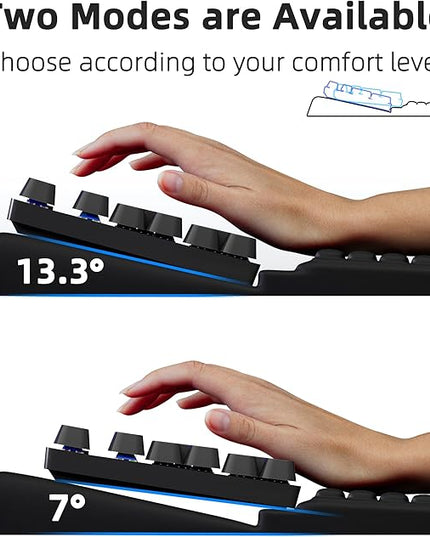 Ospelelf Keyboard Stand with Wrist Rest, Comfy Ergonomic Keyboard Riser Holder for Office Home
