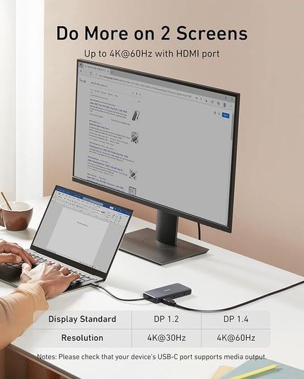 Anker USB C Hub with Ethernet, 8-in-1 Multiport Ethernet Adapter with 4K 60Hz HDMI Port, 85W Power Delivery, 10Gbps USB C and 2 A Data Ports, microSD SD Card Reader, for MacBook Pro/XPS/iPad and More