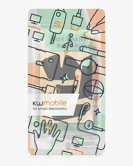 kwmobile Mouse Grip Tape Compatible with Logitech G502 X Plus Grip Tape - Non-Slip Faux Leather - Black