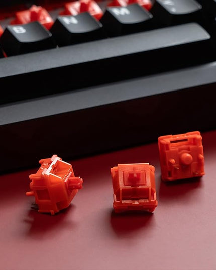 MELETRIX WS Arowana Red Mechanical Keyboard Switches, 35Pcs HMX Linear Switches Pre Lubed 5 Pins 40gf Key Switch for Mechanical Gaming Keyboard (Red)