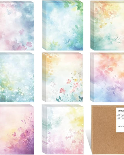 Tlenpo Watercolor Stationery Paper, 8.5 x 11In, 88 Sheets Double-Sided for Business or Personal Use - Decorative Scrapbook Writing Letters and Invitations, 100gsm
