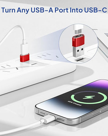 Elebase for Airpods Pro 3 Adapter,USB to USB C Adaptor 4Pack,USBC Female to A Male Cable Connecter for Apple Watch Ultra iWatch 11 10 9 8 7 SE 2,Airpods 4,iPad 8th 9th 10th Air 5th Mini 6th Generation