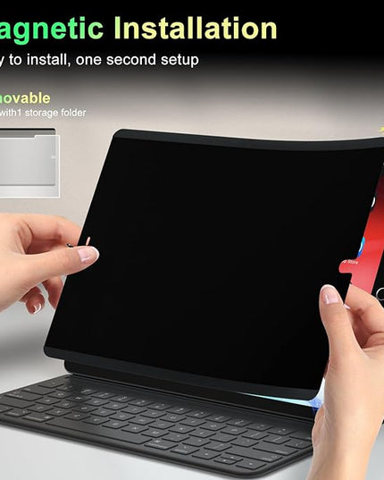 LUSA DESIGN 360°Magnetic Privacy Screen for iPad 9th/8th/7th Generation (10.2Inch,2019/2020/2021), Removable Anti Blue Light Glare Spy Private Filter, High Sensitive Bubble-Free Screen Protector