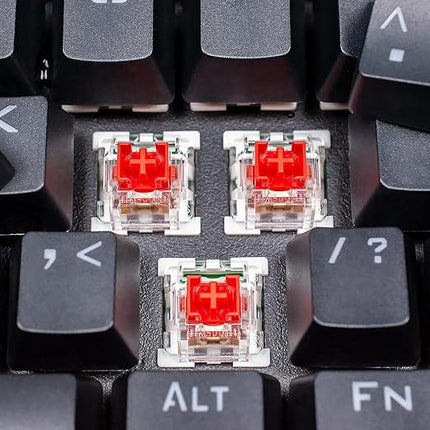 Outemu Red Switches, 30-Pack, 3-Pin Linear Dustproof RGB Key Switches, Cherry MX Compatible for DIY Mechanical Keyboard Replacement