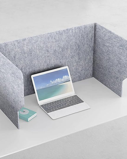 Desk Dividers Desk Panel Desktop Privacy Panel, 24" 32" 40" Freestanding Stand Up 3 Panels Privacy Acoustic Panel, Sound Absorbing Acoustic Desk Divider For Remote Office ( Size : 100cm(39.3in) )