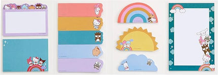 Erin Condren Hello Kitty and Friends Sticky Note Booklet, Set Reminders, Flag Pages, and Take Notes in Style, 11 Pads, 20 Sheets Each, 220 Sticky Notes Total