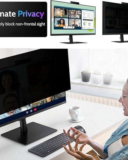 Peslv Computer Privacy Screen 19 Inch for 5:4 Standard Monitor, Removable 19inch Anti Blue Light Glare Shield Monitor Privacy Filter (14 13/16" x 11 7/8")