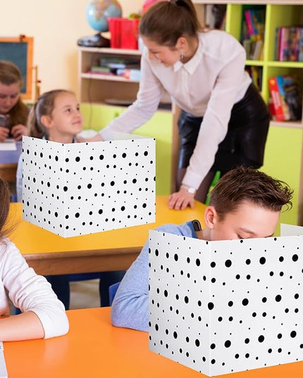 Crtiin 24 Pcs Privacy Folders for Students Desk Dividers Standard School Privacy Cardboard Board Testing Dividers Shield for Classroom Teacher Supplies Keep Eyes from roving(Classic)