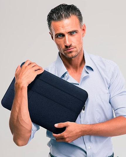 15 inch Laptop Sleeve for 15” MacBook Pro A1707/A1990 Laptop Computer, Protective Waterproof Laptop Case Carrying Bag Portable Cover with Multi Pocket, Navy Blue