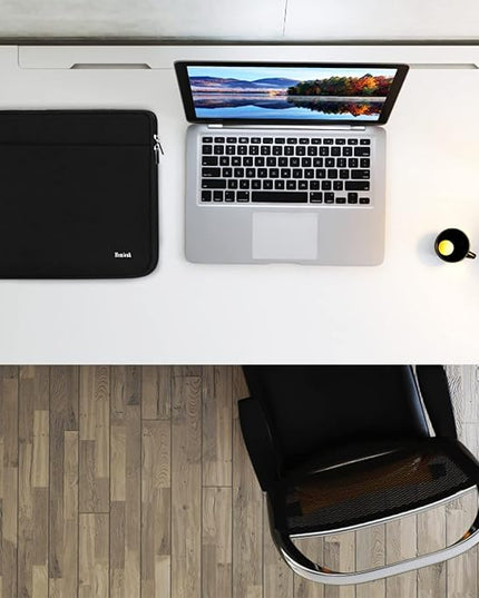 Laptop case 14 inch, Shockproof Protective Notebook Cover Bag with Accessory Pocket, Durable Carrying Laptop Sleeve Compatible for MacBook HP Lenovo Dell Asus Acer, Black