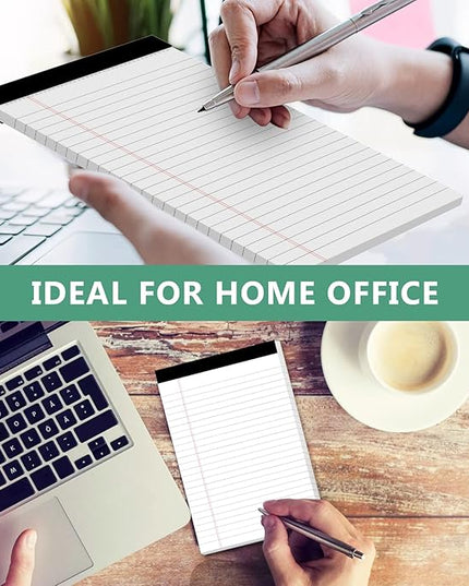 Legal Pads 5×8 Inch Notepad, 12 Pack Note Pads College Ruled Perforated Memo Pad for Work Study Daily Note Taking List, Lined Writing Pads Memo Refills Notepads for Office Home School, 30 Sheet/Pad