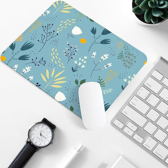 Flower Square Mouse Pad,Non-Slip Rubber Base Mouse Pad,Home Office Decoration Desktop Accessory,Laptop Mouse Pad for Office Laptops,9.4x7.8x0.12inch 7
