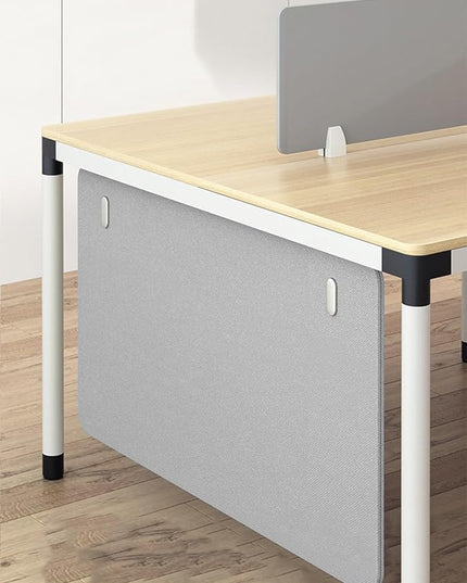 Under Desk Privacy Panel Divider No Drilling, Soundproof Modesty Panel for Office Desks Standing Workstation, Desk Privacy Divider Skirt Partition for Hidden Cables(Light Gray,80x60cm/31.5x23.6in)