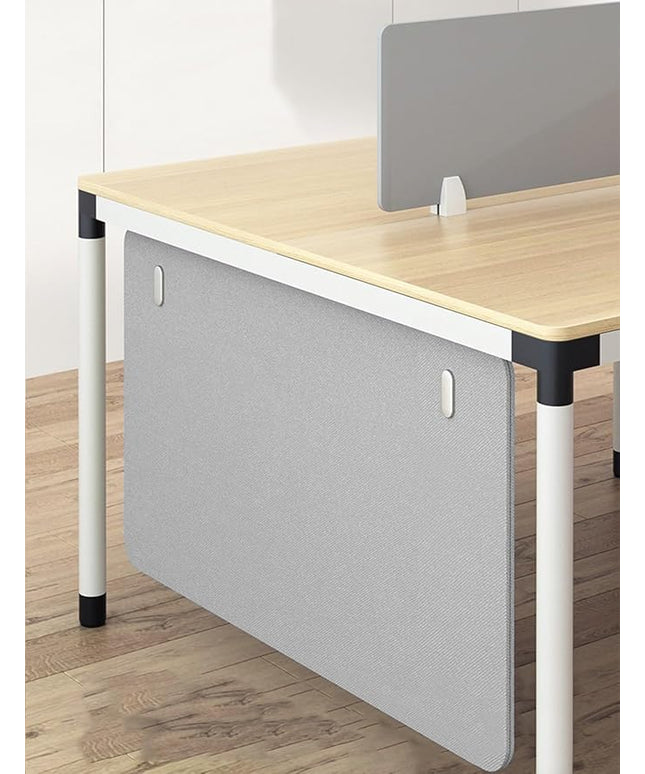 Under Desk Privacy Panel Divider No Drilling, Soundproof Modesty Panel for Office Desks Standing Workstation, Desk Privacy Divider Skirt Partition for Hidden Cables(Light Gray,60x60cm/23.6x23.6in)