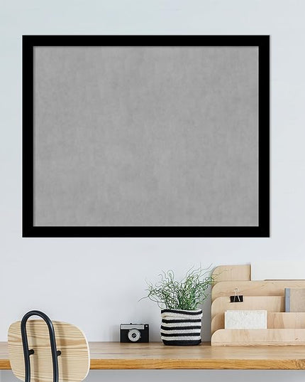 Amanti Art Black Framed Magnetic Board 35x43 X-Large Vision Board for use with Magnets, 100% Metal Sheet to Display Items as Office Decor or for Home Organization in mudroom, Kitchen or Kids Room