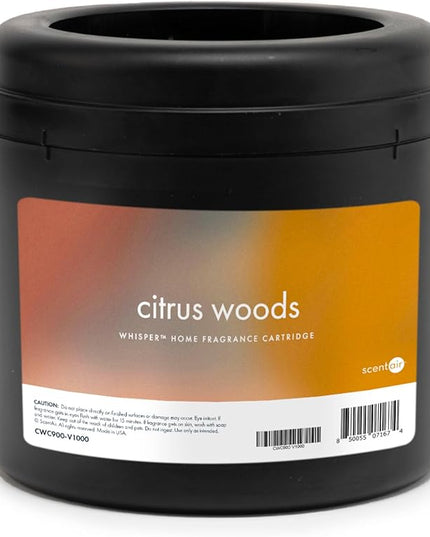 ScentAir Whisper Home Monthly Plug-in Refill, Fragrance Cartridge for Home and Office, Amazon Exclusive, Citrus Woods