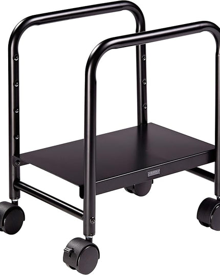 EUREKA ERGONOMIC Computer Tower Stand, Height Adjustable PC Stand for Under Desk, Mobile Rolling CPU Holer with 360° Locking Caster Wheels, Desktop Tower Cart on Floor, Desk Accessories, Steel, Black