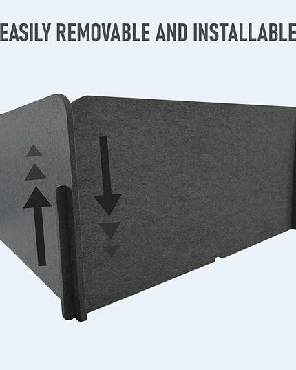 29.1"x22.8"x1.2" Acoustic Desk Divider, Sound Absorbing, Freestanding Soundproof Privacy Panel, Reduce Noise, Increase concentration, Made from High Quality Polyester (African Grey)