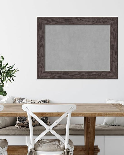 Amanti Art Black Framed Magnetic Board 26x34 Medium Vision Board for use with Magnets, 100% Metal Sheet to Display Items as Office Decor or for Home Organization in mudroom, Kitchen or Kids Room