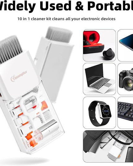 Keyboard Cleaner Laptop Cleaning Kit, All-in-One Keyboard Cleaning Kit, Laptop Cleaner Tool for MacBook iPad iPhone Computer, Portable Electronics Brush Tool for Tablet PC Camera Lens Earbuds Monitor