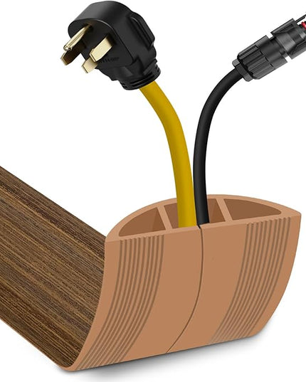 Floor Cord Cover 3.3FT Cord Covers for Wires on Floor Protect Wires & Prevent Trip Hazards, Easy to Cut for Home, Office, School, Concerts, Cavity W0.6in x H0.32in