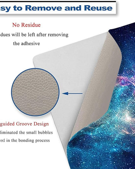 Laptop Skin Sticker Decal Cover, 11.6”12" 13" 13.3" 14" 15" 15.4" 15.6" Laptop Netbook Skin Sticker Cover Art Notebook Protector (2 Wrist Pad Included), Removable Reusable, Easy to Apply, Galaxy Space