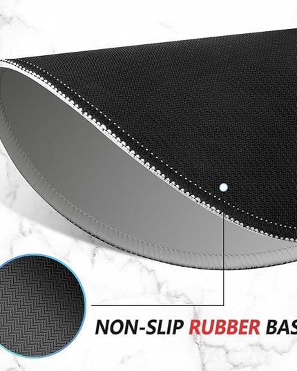 ITNRSIIET Mouse Pad Non-Slip Rubber Base Smooth Surface Stitched Edges Waterproof Durable Compatible with All Mice for Office & Gaming, Desk Accessory, Diameter 8.7 inch, Ash Gradient
