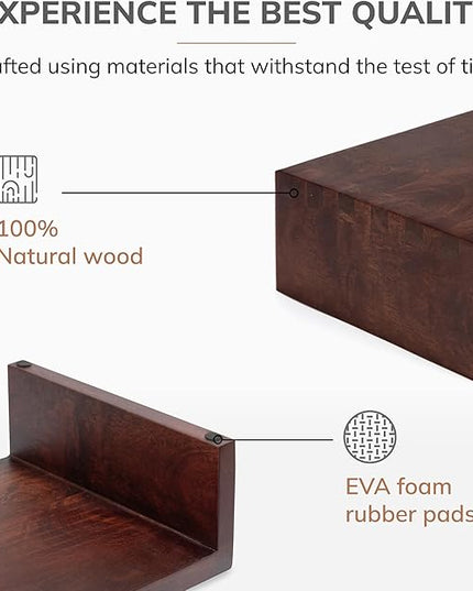 Anji Mountain Wooden Monitor Stand - Elegant Monitor Riser, Perfect Monitor Stand for Desk Organization, Durable Wood Construction monitor stands, Enhances Ergonomics and Workspace Efficiency,Walnut